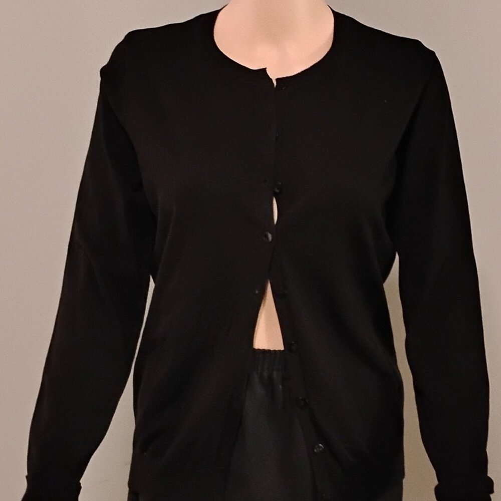 Womens Black Cardigan button up sweater